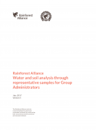Rainforest Alliance - Water and soil analysis through representative samples for Group Administrators
