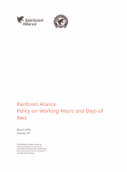 Rainforest Alliance Policy on Working Hours and Days of Rest