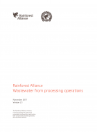 Rainforest Alliance Wastewater from processing operations