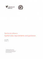 Rainforest Alliance Spatial data requirements and guidance
