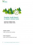 DD-14 Supplier Audit Report Template V3.0