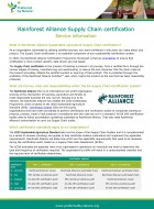 Rainforest Alliance Supply Chain Factsheet
