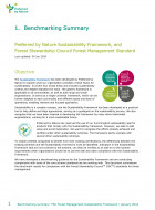 Benchmarking summary: Sustainability Framework & Forest Stewardship Council Forest Management Standard