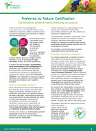Preferred by Nature Certification - Certification scheme benchmarking procedure