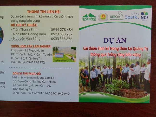Example of the type of leaflets prepared by the project team